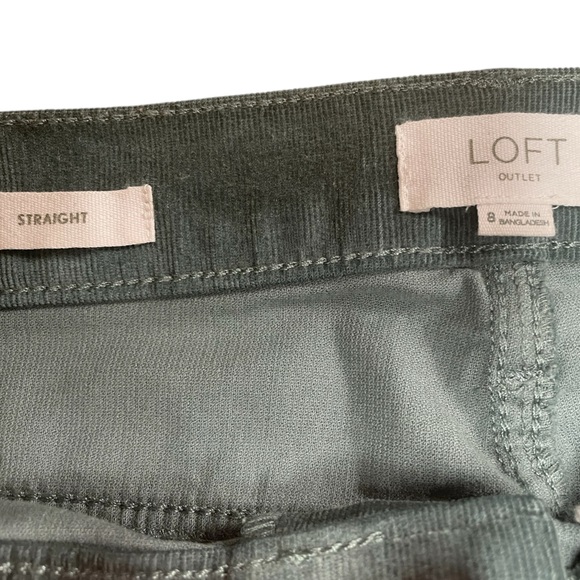 LOFT Women's Corduroy Pants in Sage - Picture 3 of 5